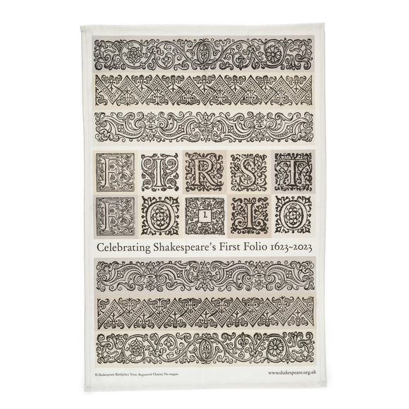 First Folio Decorative Tea Towel