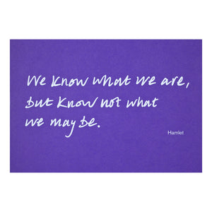 Colourblock Postcard 'We Know What We Are'