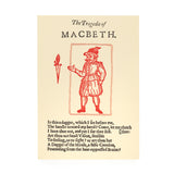 Shakespeare First Folio Letterpress postcard  Macbeth – ‘Is this a dagger, which I see before me,’