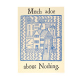 Shakespeare First Folio Letterpress postcard  Much Ado About Nothing ¬- The House illustration