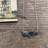 Shakespeare Motifs Charm Trio Necklace