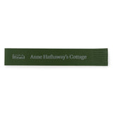 Forest green leather bookmark embossed Anne Hathaway's Cottage
