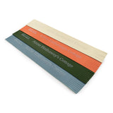 A selection of bookmarks with a frilly ending in four different colours: cream, salmon red, dark green and light blue. All embossed with 'Anne Hathaway's Cottage'.
