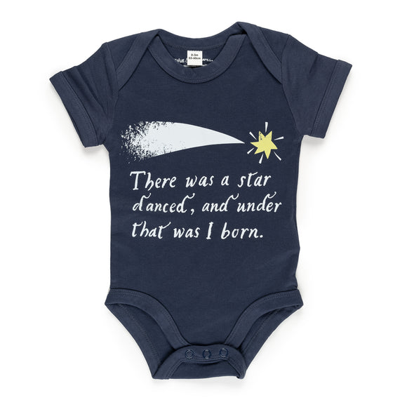 Baby Bodysuit Star Design Navy Blue