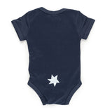 Baby Bodysuit Star Design Navy Blue