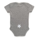 Baby Bodysuit Star Design Soft Grey