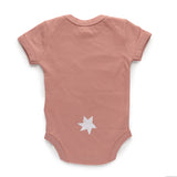 Baby Bodysuit Star Design Rose Pink