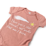 Baby Bodysuit Star Design Rose Pink