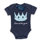 Baby Bodysuit Crown Design Navy Blue