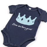 Baby Bodysuit Crown Design Navy Blue