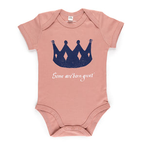 Baby Bodysuit Crown Design Rose Pink