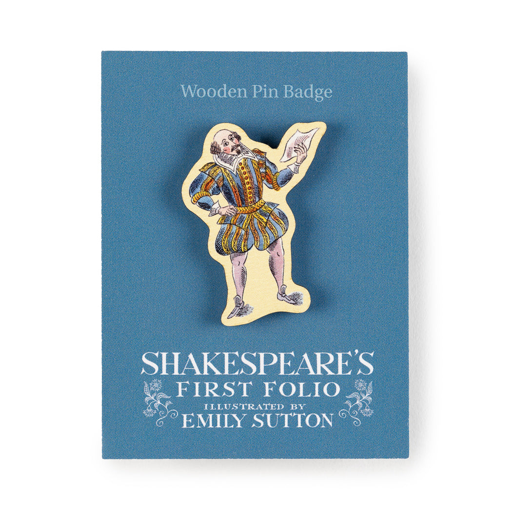 Emily Sutton Shakespeare Wooden Pin Badge – Shakespeare Shop