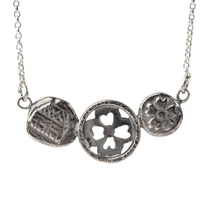 Shakespeare Motifs Charm Trio Necklace