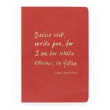 Colourblock A5 Notebook 'Devise wit, write pen'