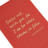 Colourblock A5 Notebook 'Devise wit, write pen'