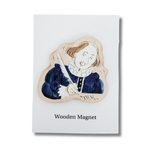Will Shakespeare Wooden Magnet