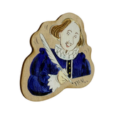 Will Shakespeare Wooden Magnet