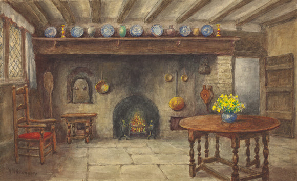 The Kitchen at Anne Hathaway's Cottage by William Wells Quatremain