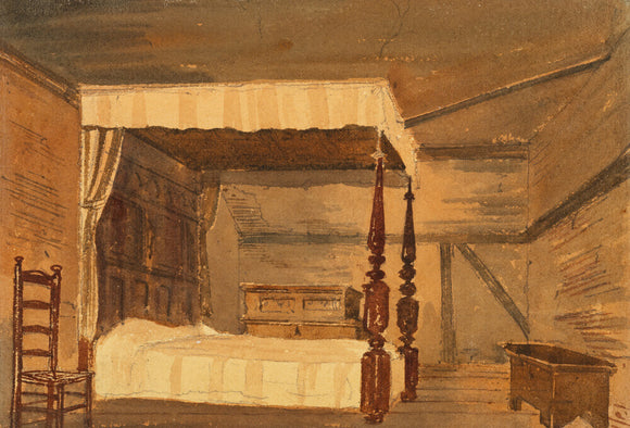 'Bedstead in Anne Hathaway's Cottage by Paul Braddon'