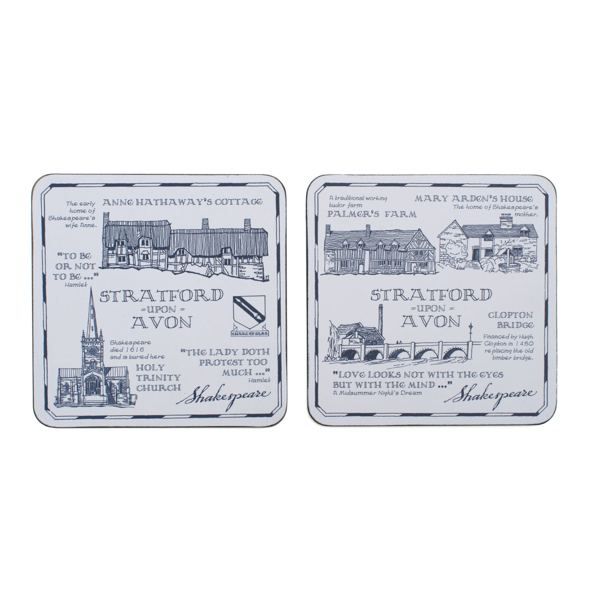 Stratford-upon-Avon Heritage Coasters – Shakespeare Shop