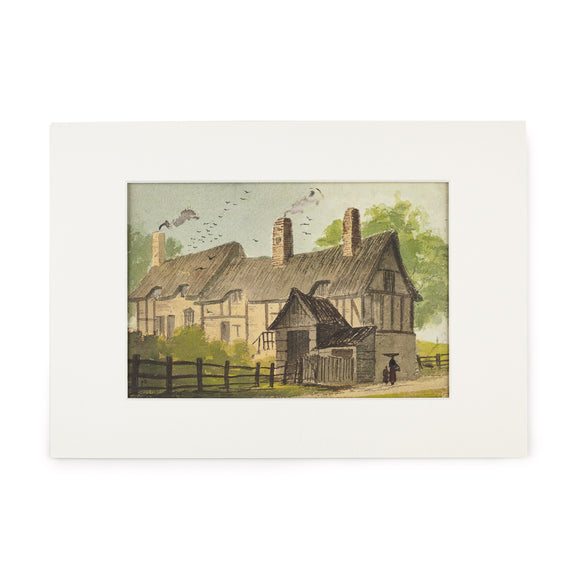 Mounted Print of Anne Hathaway’s Cottage, Shottery