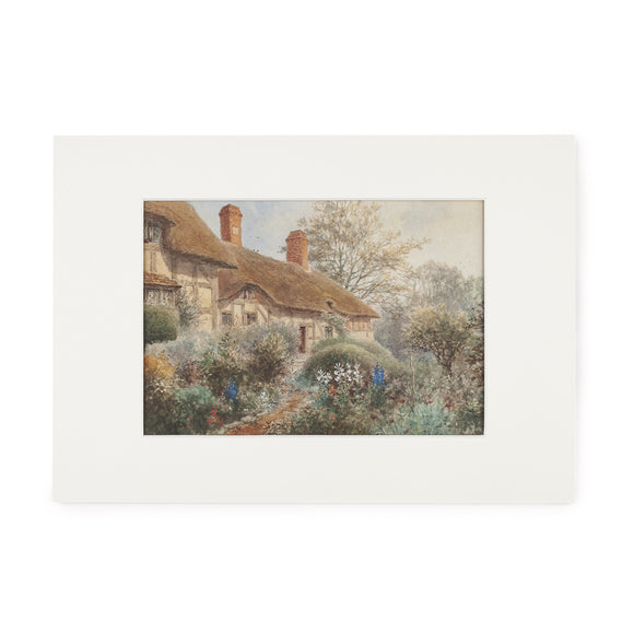 Mounted Print of the garden at Anne Hathaway’s Cottage, Shottery
