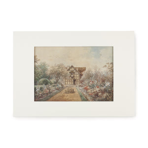 Mounted Print of the garden at Shakespeare’s Birthplace, Stratford-upon-Avon