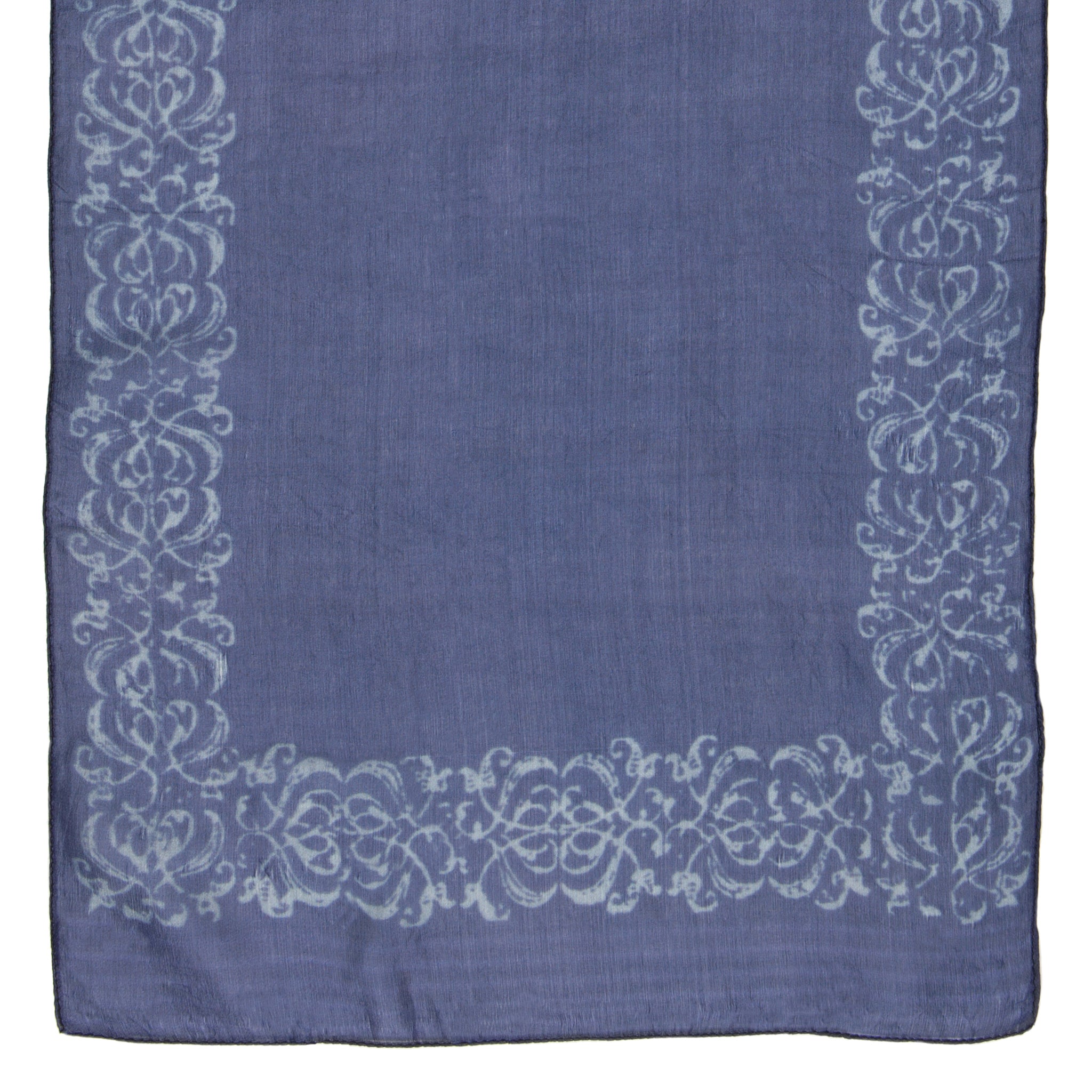 Decorative Border Blue Silk Scarf – Shakespeare Shop