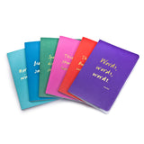 Colourblock A6 Notebook 'Brevity is the soul of wit'