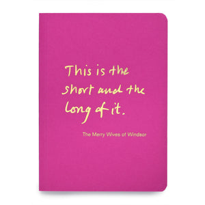Colourblock A6 Notebook 'This is the short and the long of it'