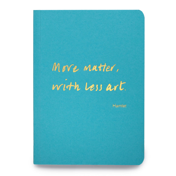 Colourblock A6 Notebook 'More matter, with less art'