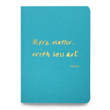 Colourblock A6 Notebook 'More matter, with less art'