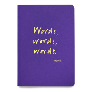 Colourblock A6 Notebook 'Words, words, words'