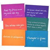 Colourblock Postcard 'You Alone are You'