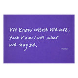 Colourblock Postcard 'We Know What We Are'