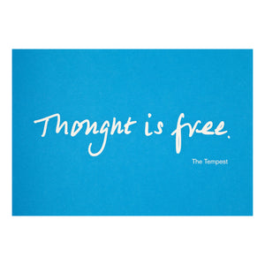 Colourblock Postcard 'Thought is Free'