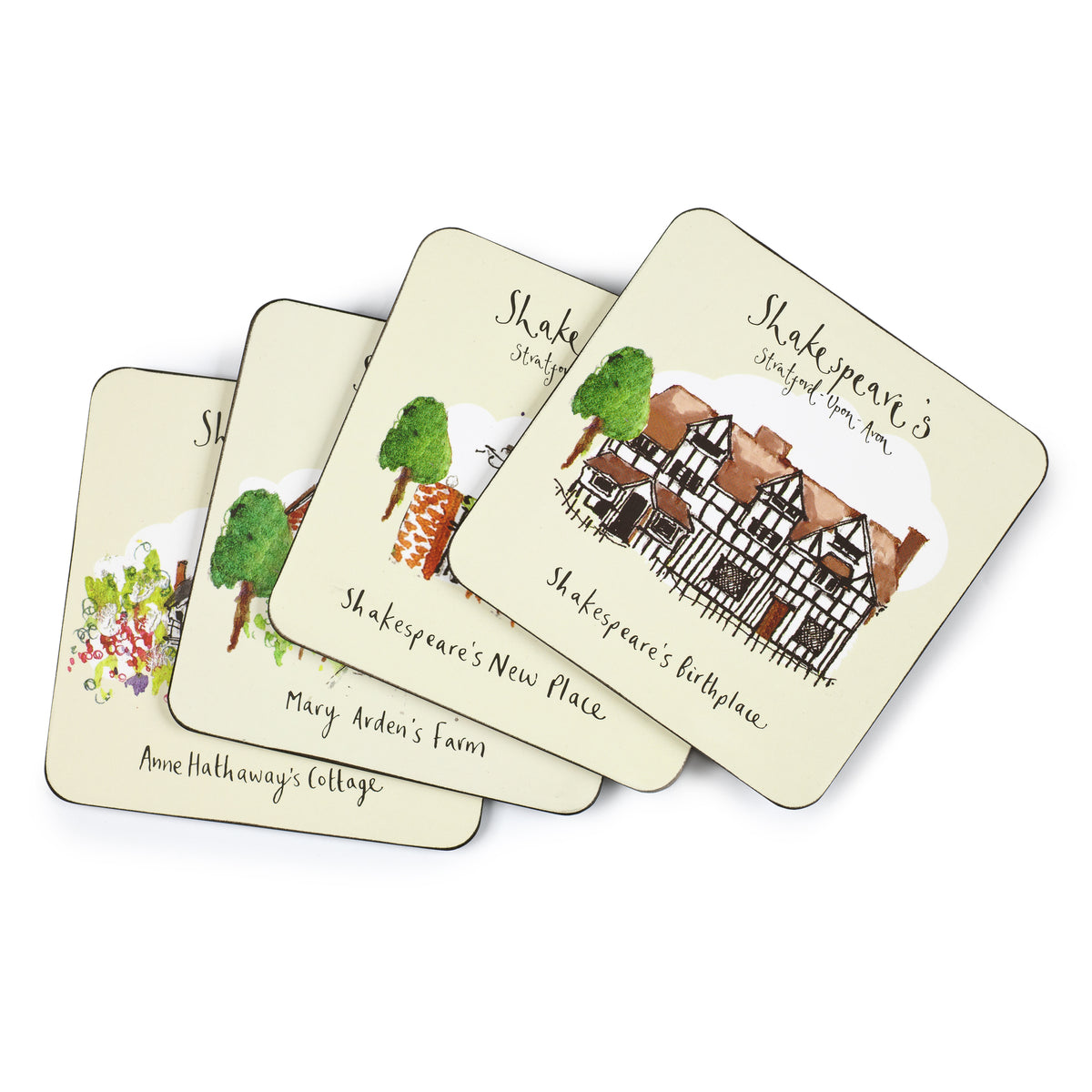 Shakespeare's Stratford-upon-Avon Coasters – Shakespeare Shop