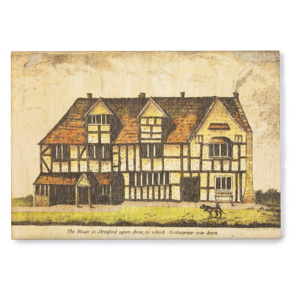 Wooden Postcard Shakespeare's Birthplace