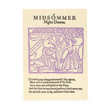 Shakespeare First Folio Letterpress postcard A Midsummer Night’s Dream – ‘I pray thee, gentle mortal sing again.’  Bottom and Titania
