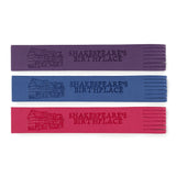 Shakespeare's Birthplace Leather Embossed Bookmark Stratford upon Avon Blue, Purple and Pink leather available 