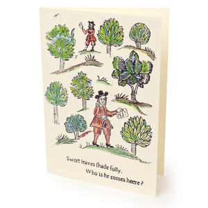 Greetings Card 'Sweet leaves shade folly'